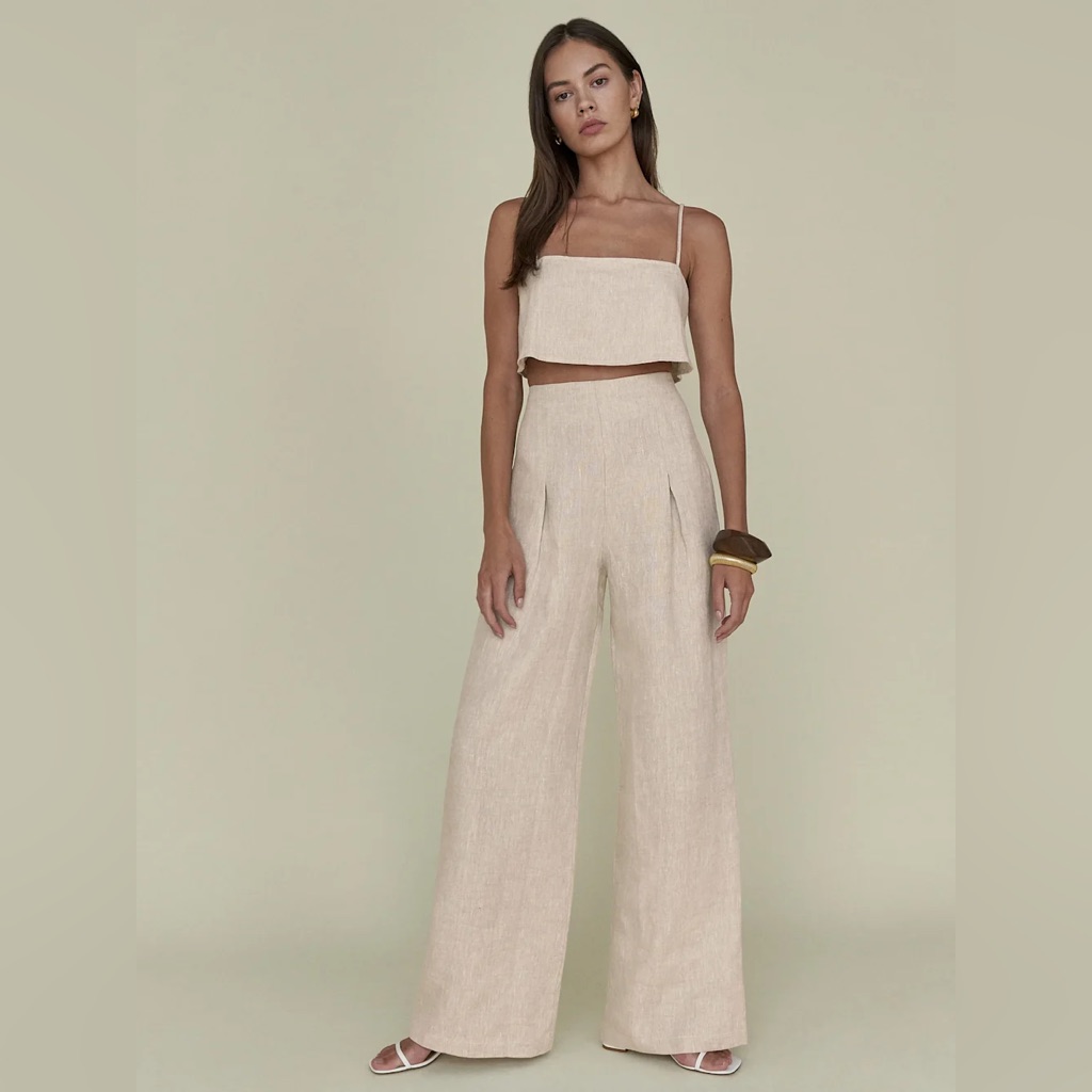Reformation Petites Cleo Linen Two Piece - Size 0p